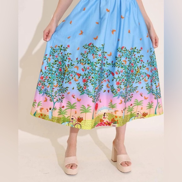 ALDEN ADAIR Cathrine Dress In Blue Size XS - Picture 6 of 10